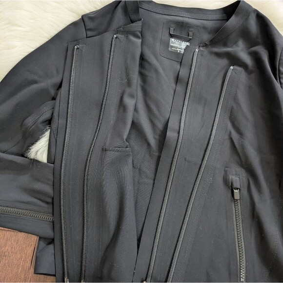 Athleta Stellar Black Womens Moto Full Double Zip Jacket S Small - Picture 6 of 6